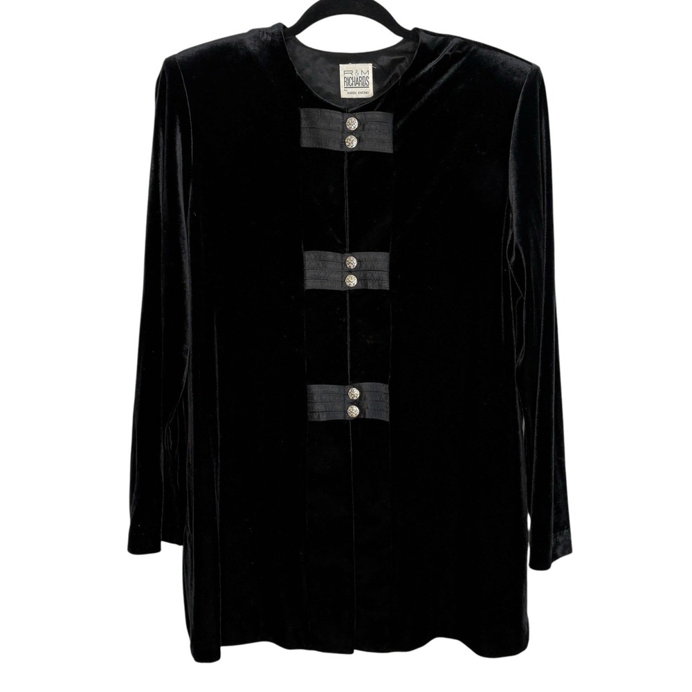 VTG 90s R&M Richard Karen Wong Velvet Evening Jacket L Formal Holiday Wedding